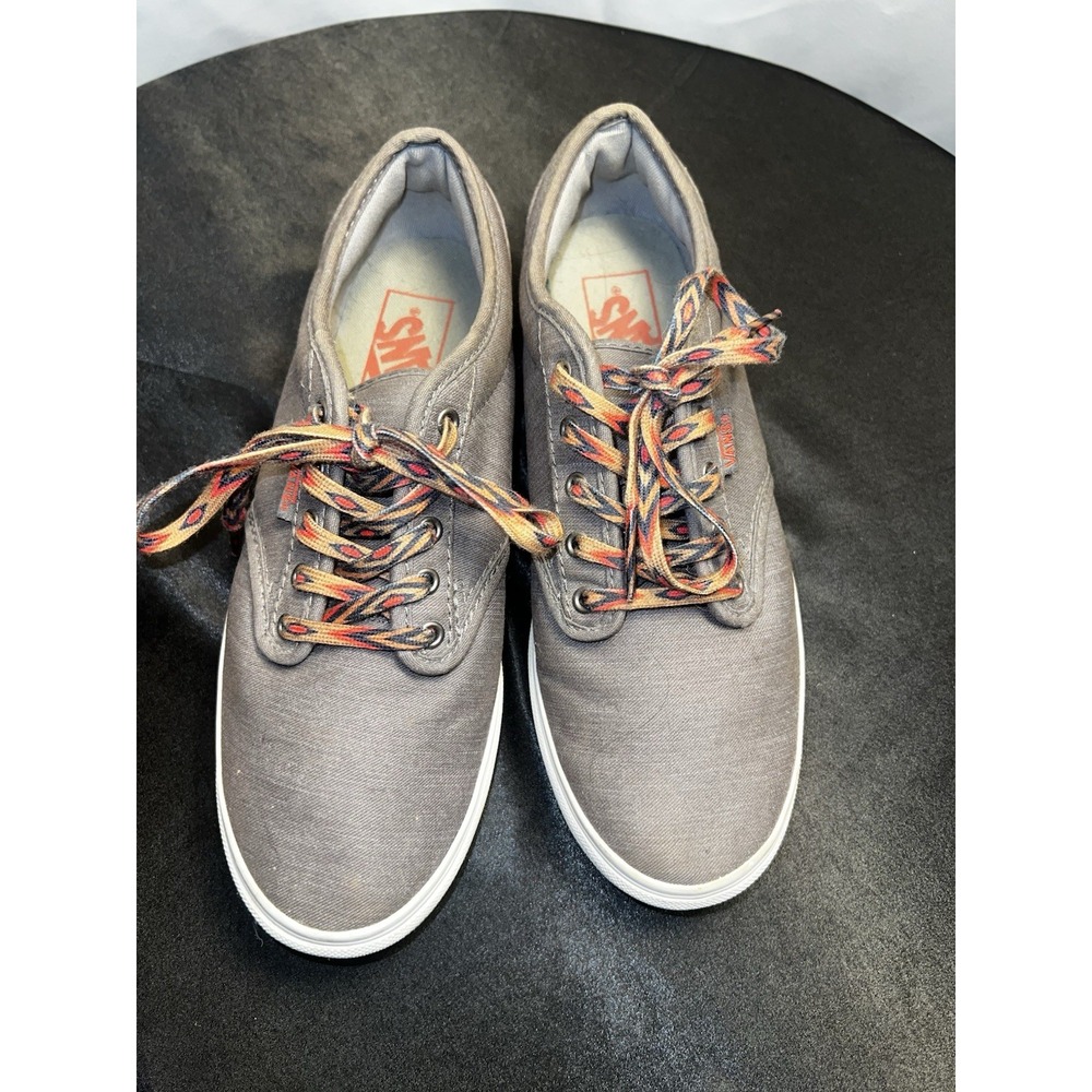 Vans Gray Canvas Low-Top Sneakers – Women's Size 7